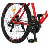 Bicicleta MTB-HT CARPAT ACURA CSC27/99H, 21 viteze, roti 27.5 Inch, frane hidraulice, rosu/negru/alb