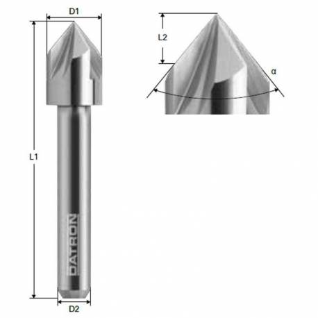 Freza tesire 4 caneluri DATRON 00684125, 3.0x6mm