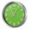 Ceas de perete BRESSER MyTime 8020315B4K000, termometru, higrometru, verde