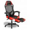 Scaun gaming TRUST GXT 706 Rona cu suport picioare, Red, rotativ la 360°, reglabil, piele sintetica, max 120kg