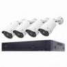 Kit supraveghere video PNI House IPMAX POE Five, NVR cu 4 porturi POE, ONVIF si 4 camere cu IP