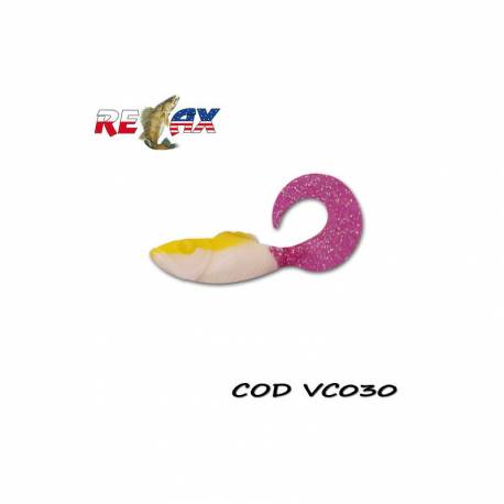 Naluci RELAX Super Fish Twister Tail 3'' TC, 7.5cm, culoare VC030, 10buc/plic