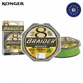 Fir textil KONGER Braider x8 Fluo Green, 0.12mm / 150m