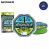 Fir textil KONGER Braider x4 Fluo Green 0.06mm / 150m