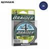 Fir textil KONGER Braider x4 Fluo Green 0.06mm / 150m