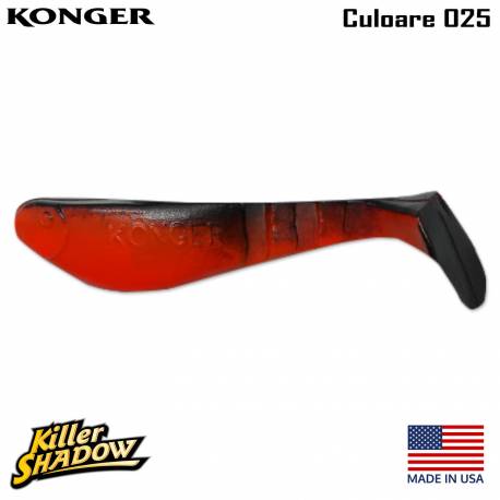 Shad KONGER Killer Shadow, 9cm, 7g, culoare 025 (4buc/plic)