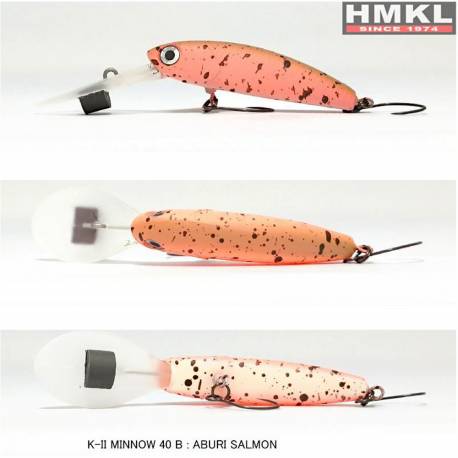 Vobler HMKL K-II Minnow 40 Bottom, 4cm,, 3.3g, culoare Aburi Salmon