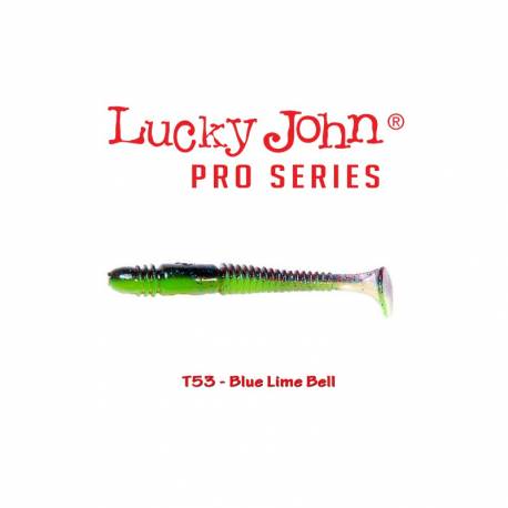 Naluci LUCKY JOHN Tioga 2.9'', 7.4cm, culoare T53 Blue Lime Bell, 7buc/plic