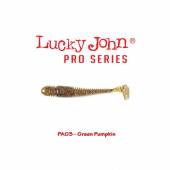 Shad LUCKY JOHN Tioga 3.4'', 8.6cm, culoare PA03 Green Pumpkin, 6buc/plic