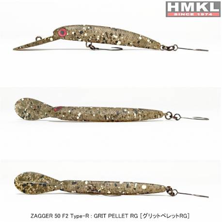 Vobler HMKL Zagger 50 F2 Type-R, 5cm, 1.6g, culoare Grit Pellet RG