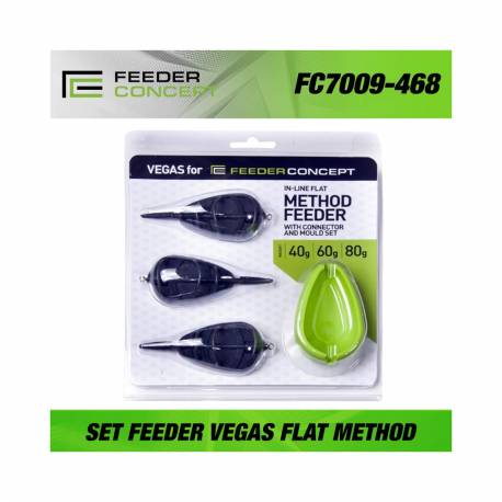 Momitor FEEDER CONCEPT Feeder Vegas FLat Method, 40/60/60g, 3buc/set