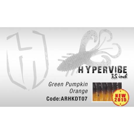 Naluci HERAKLES Hypervibe 3.5", 8.9cm, culoare Green Pumpkin Orange