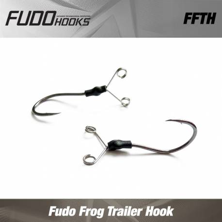 Carlige FUDO Frog Trailer Hook, nr.8/0, BN-Black Nickel, 2buc/plic