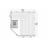 Cabina sauna SENTIOTEC Alaska Corner, lemn masiv, 206x206x204cm