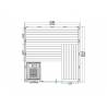 Cabina sauna SENTIOTEC Alaska Large, lemn masiv, 206x206x204cm