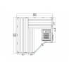 Cabina sauna SENTIOTEC Polaris Small, lemn masiv, 206x206x204cm