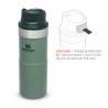 Cana termos STANLEY Classic Trigger Action Mug Hammertone Green, 0.35L