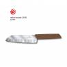 Cutit Santoku VICTORINOX Swiss Modern, lama 17cm, maner din lemn, Gift Box