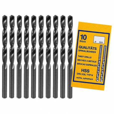 Set 10 burghie HSS STD TOOLS, DIN 338, 0.5mm