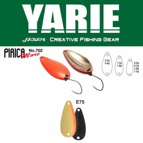 Lingurita oscilanta YARIE 702 Pirica More 1.5g, culoare E75 Orange Peel