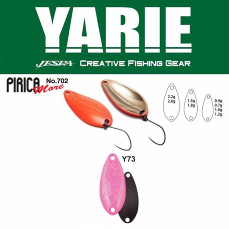 Lingurita oscilanta YARIE 702 Pirica More 1.5g, culoare Y73 Pink Hololume