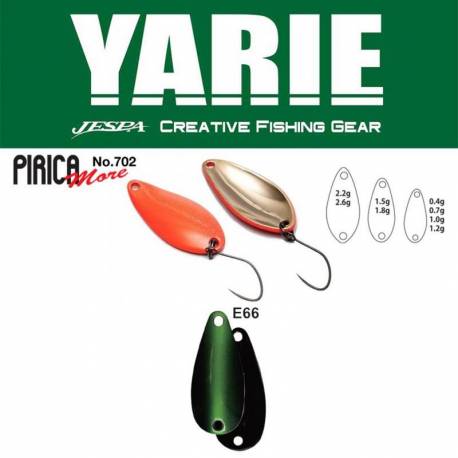 Lingurita oscilanta YARIE 702 Pirica More 2.2g, culoare E66 Fits Green