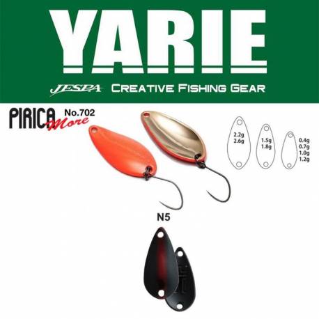 Lingurita oscilanta YARIE 702 Pirica More 2.2g, culoare N5 Rabbit Eye