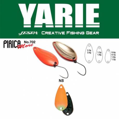 Lingurita oscilanta YARIE 702 Pirica More 2.2g, culoare N8 AG Carrot/Black