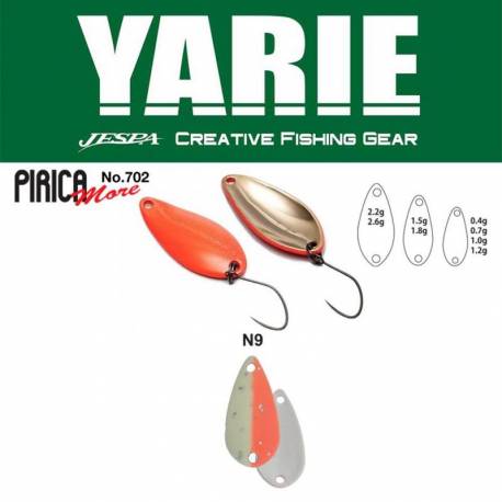 Lingurita oscilanta YARIE 702 Pirica More 2.2g, culoare N9 Two By Glow