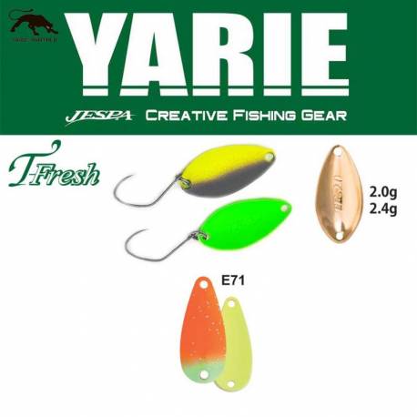 Lingurita oscilanta YARIE 708T T-Fresh 2.4g, culoare E71 AG Carrot