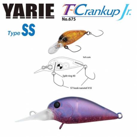 Vobler YARIE JESPA 675 T-Crankup JR Type SS 2.8mm, 2.1g, culoare C8 Tomo Blue