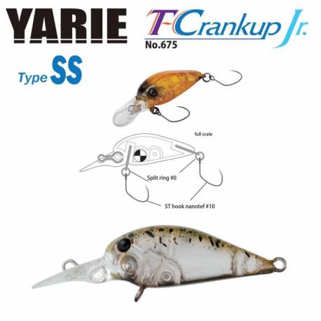 Vobler YARIE JESPA 675 T-Crankup JR Type SS 2.8mm, 2.1g, culoare C10 Kyoushyu Chart