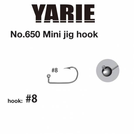 Carlige jig YARIE 650 MINI Nr.8, 9buc/plic