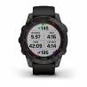 Ceas GARMIN fēnix® 7 Sapphire Solar Titan DLC Carbon Grey cu brăţară neagră, 47mm