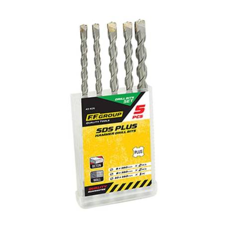 Set 5 burghie beton FF GROUP 43405, SDS-plus, 6-10mm