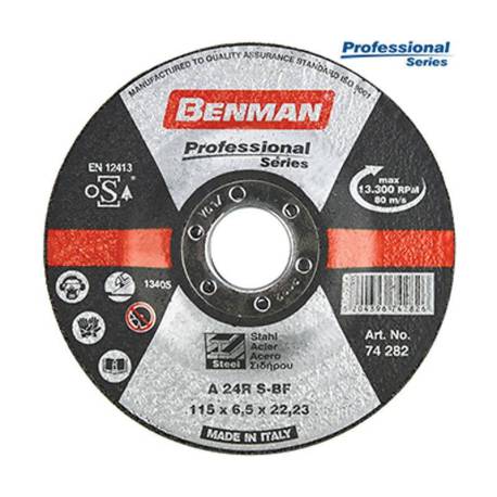 Disc pentru slefuire BENMAN 74282, 115x6.5mm