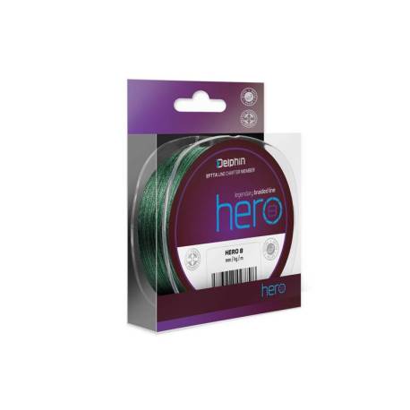 Fir textil DELPHIN Hero 8 verde, 0.35mm, 23.6kg, 117m