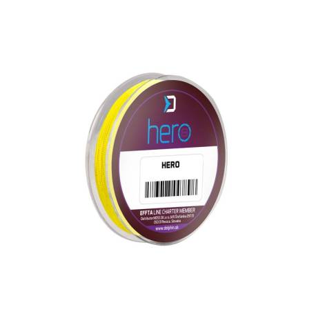 Leader textil DELPHIN Hero 8 galben fluo, 0.18mm, 13.2kg, 15m