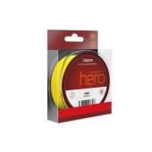 Fir textil DELPHIN Hero 4 galben fluo, 0.14mm, 9.1kg, 117m