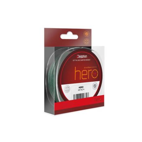 Fir textil DELPHIN Hero 4 verde, 0.12mm, 8.2kg, 117m 