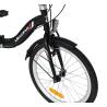 Bicicleta pliabila VELORS V2057A, 7 viteze, roti 20", cadru Negru cu design Alb/Rosu