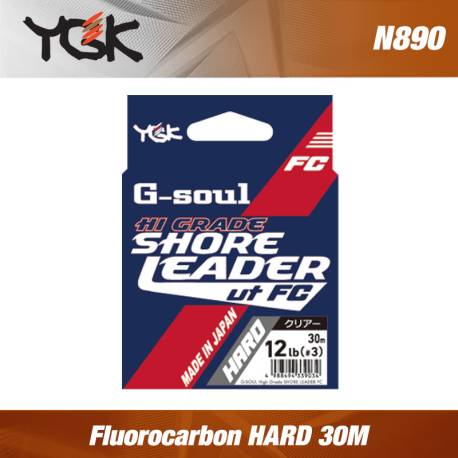 Fir inaintas fluorocarbon YGK N890 G-Soul HG Shore Leader FC Hard, 30m, Nr.4 19lbs