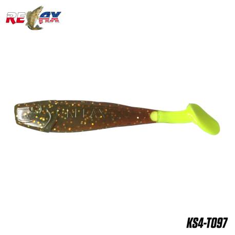 Naluci RELAX King Shad Tail, 10cm, culoare T097, 4buc/plic