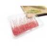 Vierme MUSTAD Aji Micro Bachi 5cm, culoare Clear Red Glitter, 15buc/plic