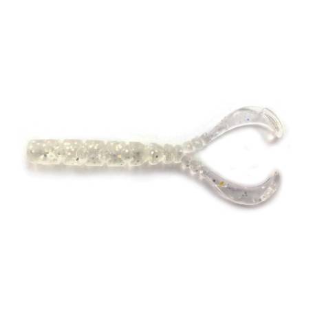 Vierme MUSTAD Aji Micro Chiki 4.3cm, culoare Clear Rainbow Glitter, 12buc/plic