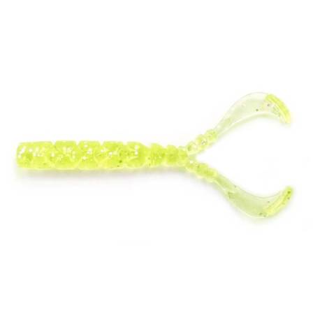 Vierme MUSTAD Aji Micro Chiki 4.3cm, culoare UV Clear Chartreuse, 12buc/plic