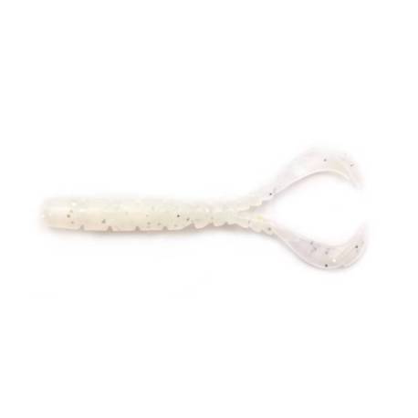 Vierme MUSTAD Aji Micro Chiki 4.3cm, culoare White Glow Glitter, 12buc/plic