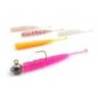 Vierme MUSTAD Aji Micro Plu 5cm, culoare Clear Rainbow Glitter, 15buc/plic