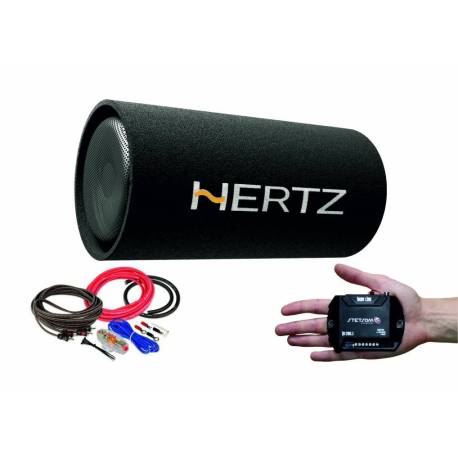 Pachet subwoofer auto HERTZ DST 30.3B + amplificator Stetsom IR 280.1 + kit de cabluri complet