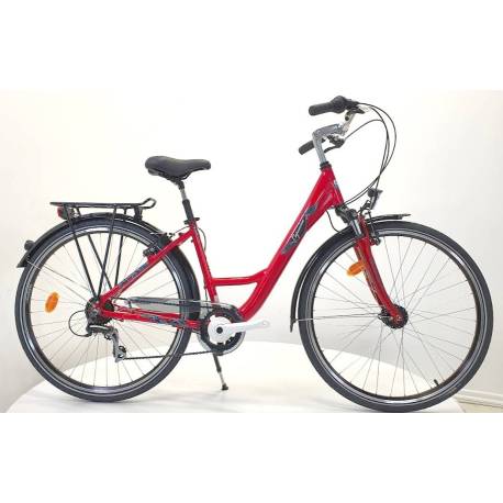 Bicicleta SPRINT Capucine 28 Al 18V, rosu lucios, 430 mm